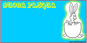 Biglietti di Pasqua da colorare