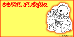 Biglietti di Pasqua da colorare